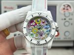 Rolex Submariner Sunflower White Ceramic Bezel 3135 Movement Canvas Band Watch